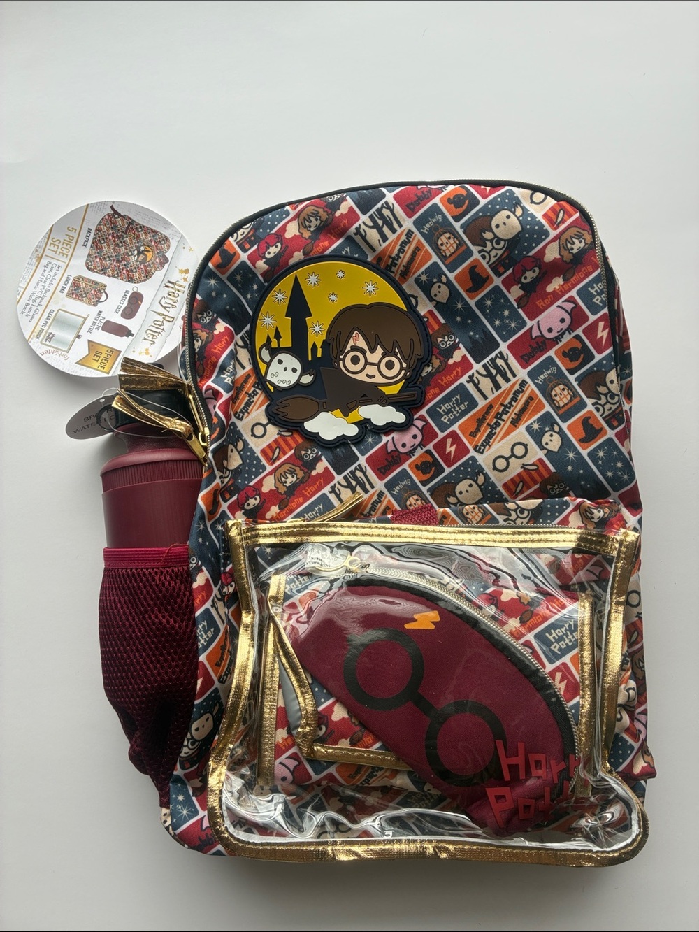 Warner Bros. Kids Backpack in Red, Gold, Navy and Maroon